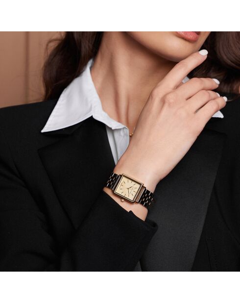 Montre & Bracelet Gisèle en Acier & Diamant doré/argenté