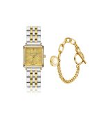Montre & Bracelet Gisèle en Acier & Diamant doré/argenté