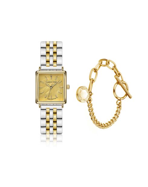 Montre & Bracelet Gisèle en Acier & Diamant doré/argenté