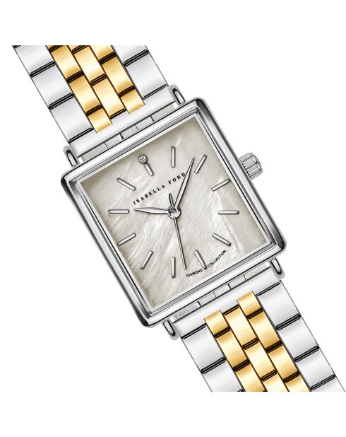 Montre & Bracelet Lilou en Acier & Diamant doré/argenté