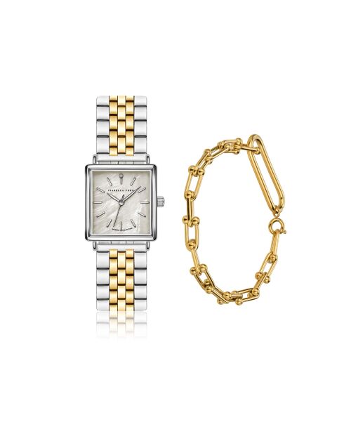 Montre & Bracelet Lilou en Acier & Diamant doré/argenté