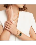 Montre & Collier Zélie en Acier & Diamant dorés