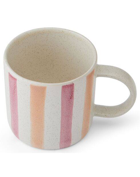 Mug Mikasa à rayures  rose - 380ml
