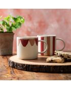 Mug Mikasa à rayures  rose - 380ml