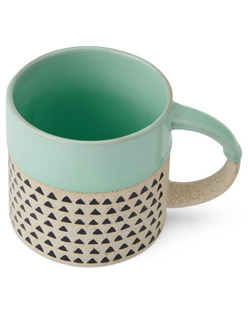Mug en grès  vert - 390ml