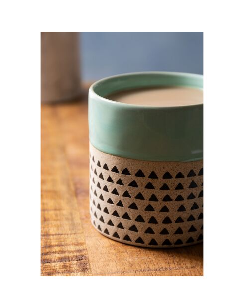 Mug en grès  vert - 390ml