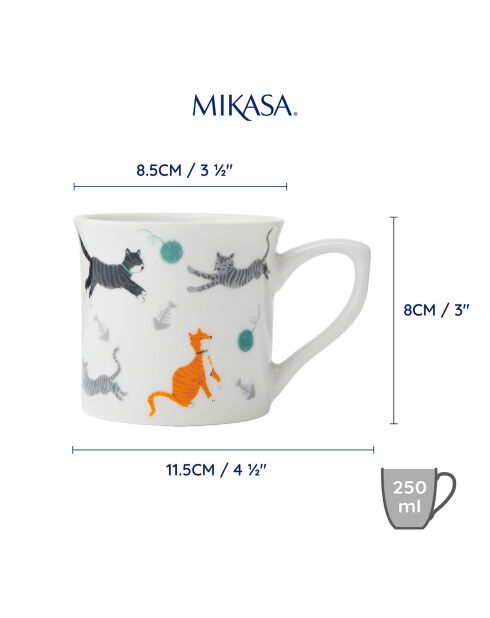 Tasse en porcelaine Mikasa blanche - 250ml