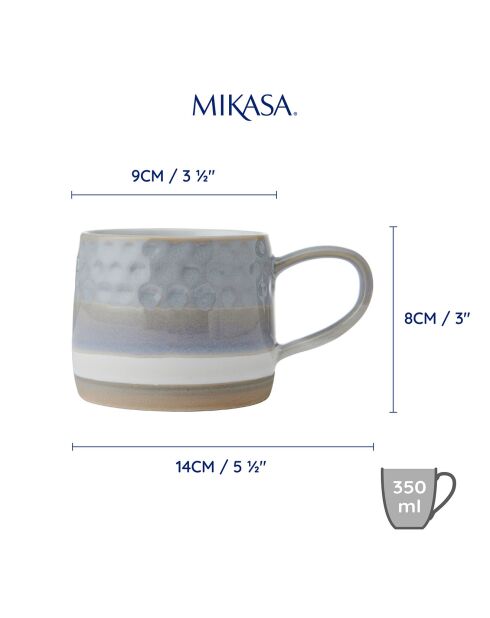 Tasse en grès Mikasa  grise - 320ml