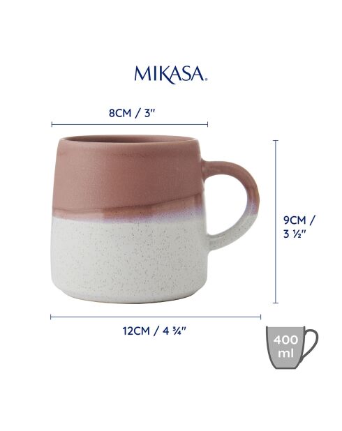 Tazza Mikasa in gres rosa - 400ml