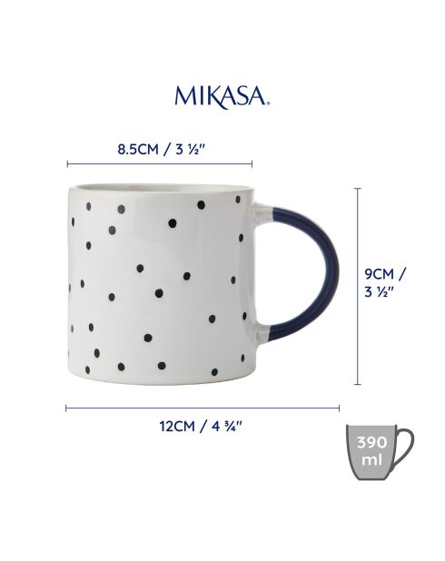 Tasse en grès Mikasa  bleue - 390ml