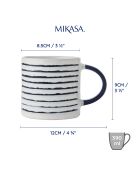 Tasse en grès Mikasa bleue - 390ml