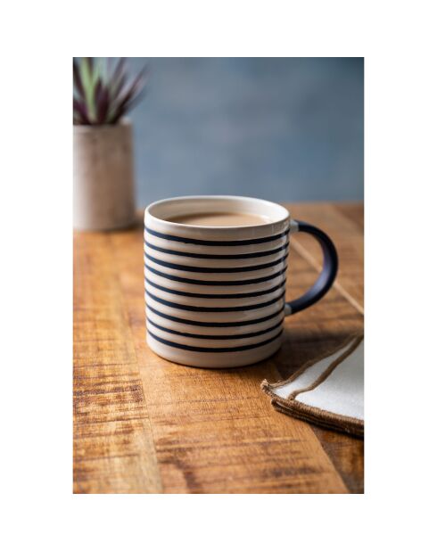 Tasse en grès Mikasa bleue - 390ml