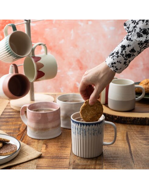 Tasse en grès Mikasa  bleue - 410ml