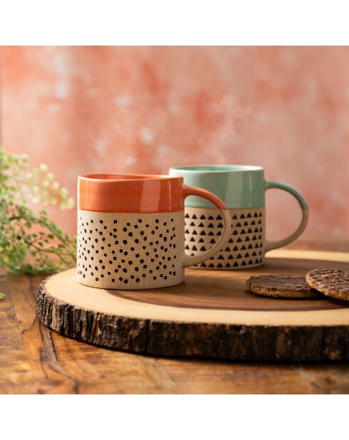 Tasse en grès Mikasa  bleue - 390ml