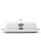 Beurrier en porcelaine avec couvercle Mikasa Tipperleyhill  blanc - 21.2x11x7.7 cm