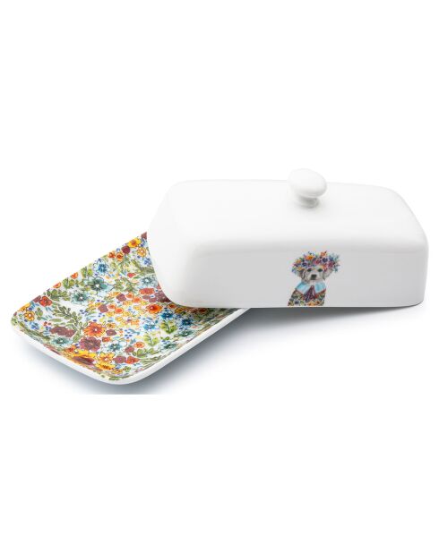 Mikasa Tipperleyhill porseleinen botervloot met deksel wit - 21,2x11x7,7 cm