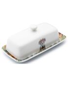 Beurrier en porcelaine avec couvercle Mikasa Tipperleyhill  blanc - 21.2x11x7.7 cm
