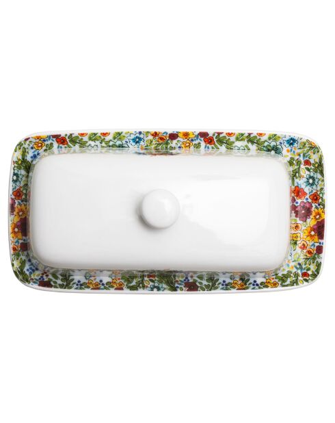 Beurrier en porcelaine avec couvercle Mikasa Tipperleyhill  blanc - 21.2x11x7.7 cm