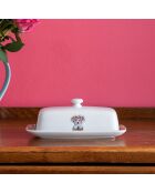 Beurrier en porcelaine avec couvercle Mikasa Tipperleyhill  blanc - 21.2x11x7.7 cm