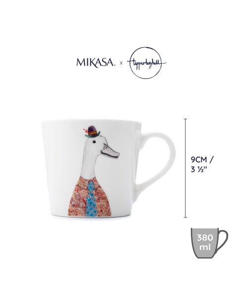 Mug en porcelaine fine Mikasa Tipperleyhill  blanc - 380ml