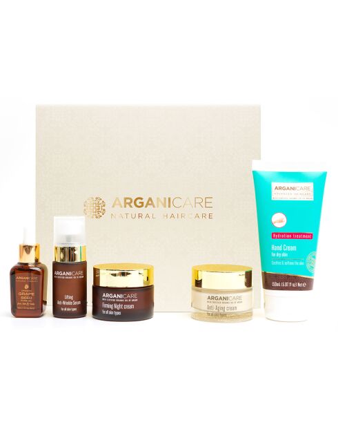 Coffret Anti-Age pour le Visage & Corps à l'Huile d'Argan - 5 pièces