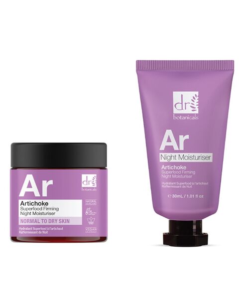 Pack hydratant de nuit raffermissant aux superaliments à l'artichaut - 2 pièces