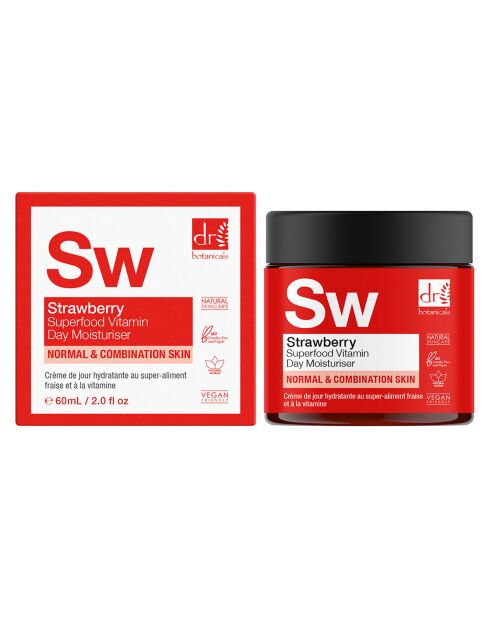 Crème hydratante de jour à la fraise et à la vitamine C - 60 ml