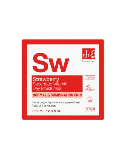 Crème hydratante de jour à la fraise et à la vitamine C - 60 ml