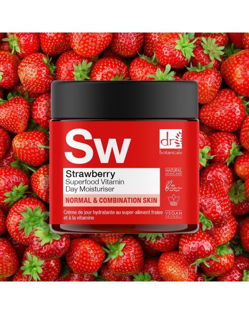 Crème hydratante de jour à la fraise et à la vitamine C - 60 ml