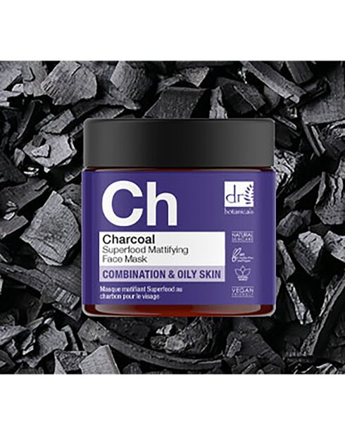 Masque Visage Matifiant au Charbon Superfood - 60 ml