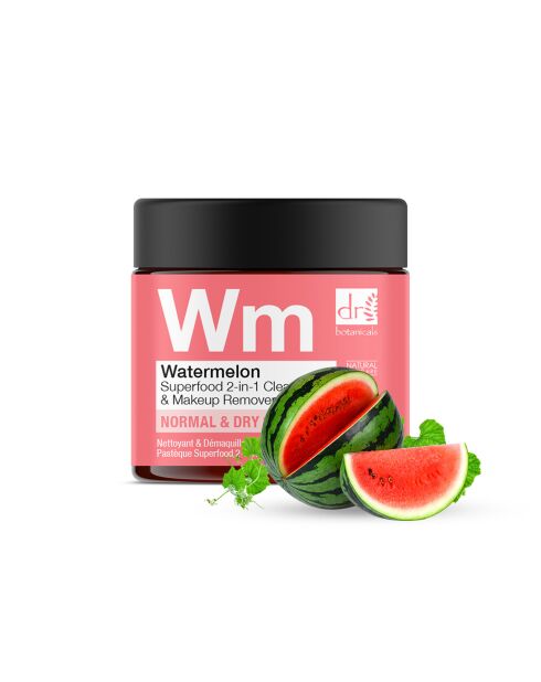 Nettoyant et démaquillant 2 en 1 à la pastèque Superfood - 60 ml