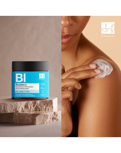 Crème hydratante antioxydante pour le corps aux superaliments à la myrtille - 60 ml