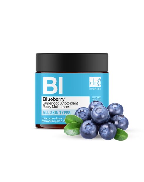 Crème hydratante antioxydante pour le corps aux superaliments à la myrtille - 60 ml
