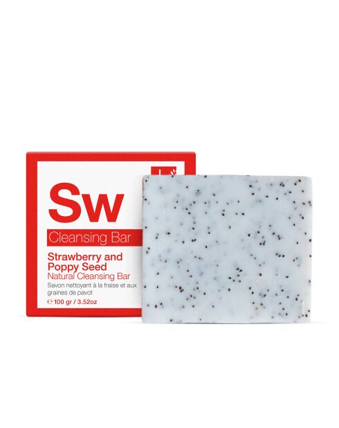 Pain nettoyant fraise et graines de pavot - 100 g