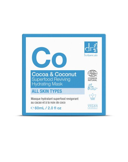 Revitaliserend hydraterend masker met superfoods van cacao en kokos - 60 ml