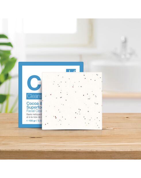 Pain nettoyant visage superaliment cacao et noix de coco - 100 g