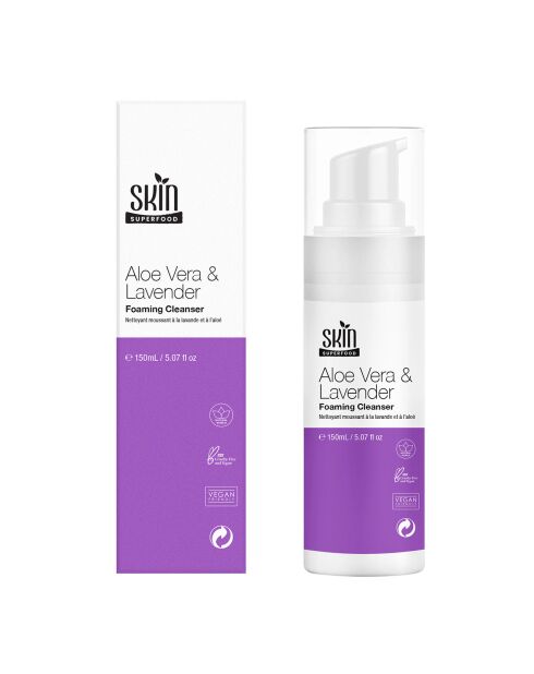 Limpiador espumoso de aloe vera y lavanda - 150 ml