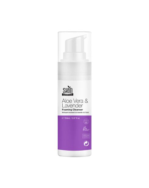 Limpiador espumoso de aloe vera y lavanda - 150 ml