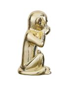 Statue Singe dorée - 17x15x28 cm