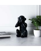 Statue Singe noire - 17x15x29.5 cm
