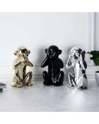 Statue Singe noire - 17x15x29.5 cm