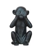 Statue Singe noire - 17x15x29.5 cm