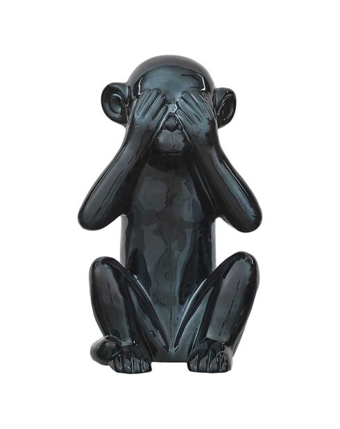 Statue Singe noire - 17x15x29.5 cm