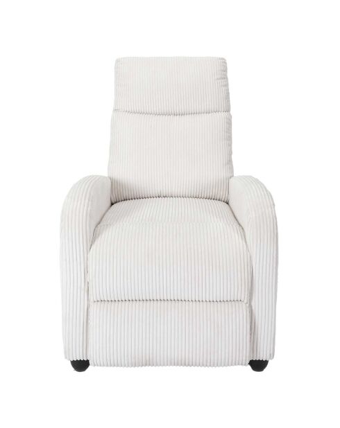 Fauteuil Dream côtelé Scott beige - 69x95x100 cm