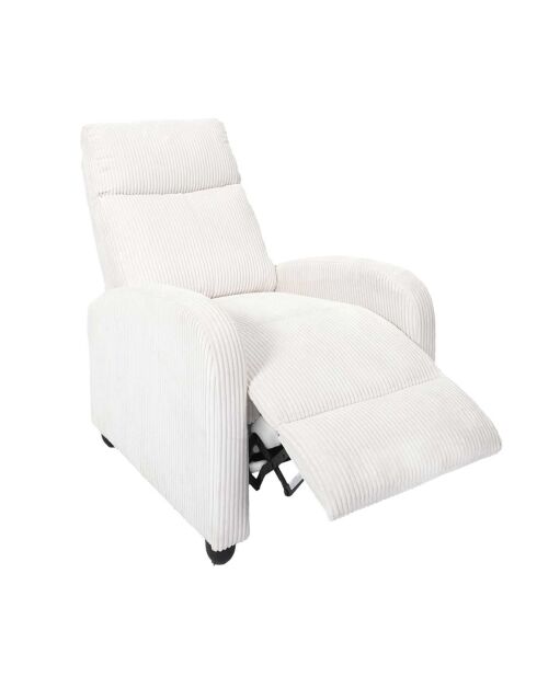 Fauteuil Dream côtelé Scott beige - 69x95x100 cm