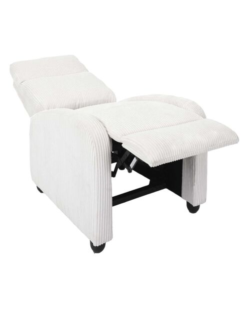 Fauteuil Dream côtelé Scott beige - 69x95x100 cm