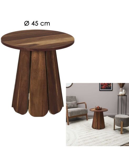 Table d'appoint Will marron - 45x45x45 cm