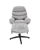 Fauteuil William gris/noir - 78x90x99 cm