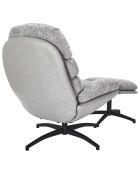 Fauteuil William gris/noir - 78x90x99 cm