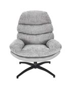 Fauteuil William gris/noir - 78x90x99 cm